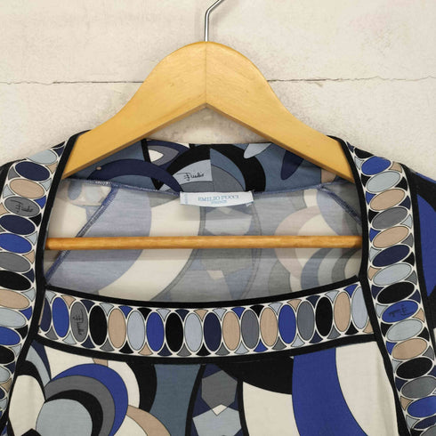 エミリオプッチ EMILIO PUCCI 総柄 スクエアネックカットソー レディース JPN:M