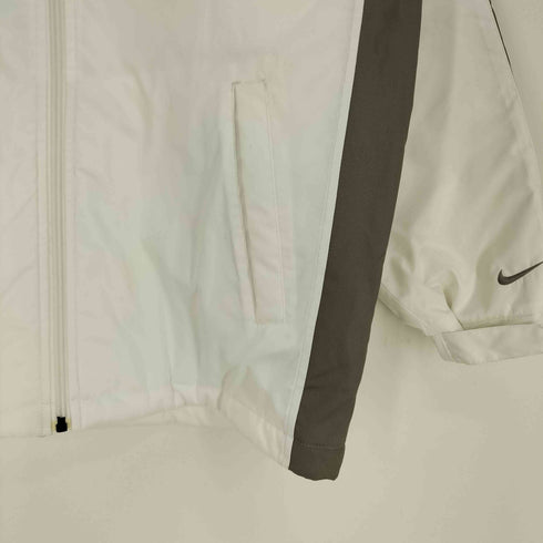 ナイキ NIKE 00S グレータグ スウッシュ ロゴ刺繍 裏地キルティング サイドライン ジップアップ シェル ジャケット メンズ import:S
