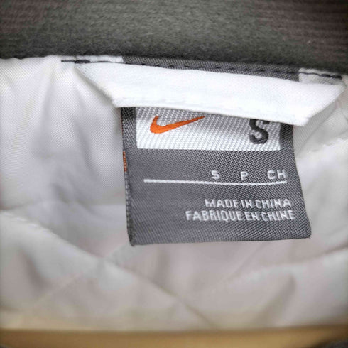 ナイキ NIKE 00S グレータグ スウッシュ ロゴ刺繍 裏地キルティング サイドライン ジップアップ シェル ジャケット メンズ import:S