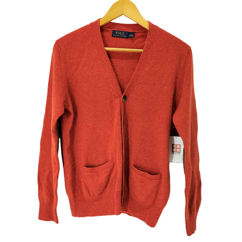 ポロラルフローレン POLO RALPH LAUREN メリノウール エルボーパッチ カーディガン メンズ JPN:S