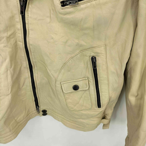 リューグーレザーズ Liugoo Leathers ラムレザーダブルライダースジャケット メンズ JPN:L