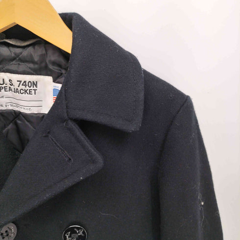 ショット Schott USA製 U.S.740N PEA JACKET 裏地キルティング メルトン Pコート メンズ 14