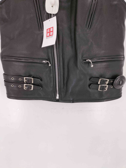 ホーンワークス HORN WORKS ジップアップレザーベスト メンズ JPN:M