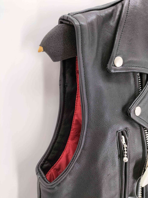 ホーンワークス HORN WORKS ジップアップレザーベスト メンズ JPN:M