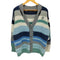 A GOOD BAD INFLUENCE Twisted Collar Multi Border Cardigan メンズ JPN:M