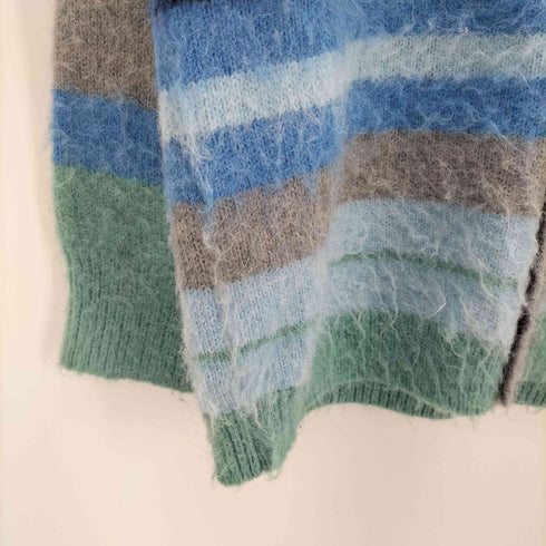 A GOOD BAD INFLUENCE Twisted Collar Multi Border Cardigan メンズ JPN:M