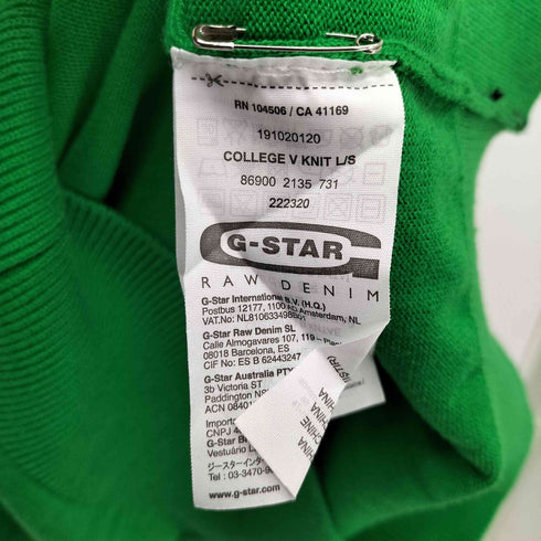 ジースターロー G-STAR RAW COLLEGE V KNIT L/S メンズ