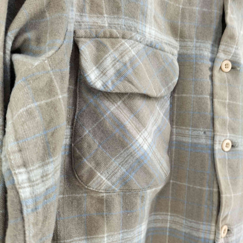 ペンドルトン PENDLETON 60~70S BORD オープンカラー ボックス 両胸フラップ チェック シャツ メンズ import:XL