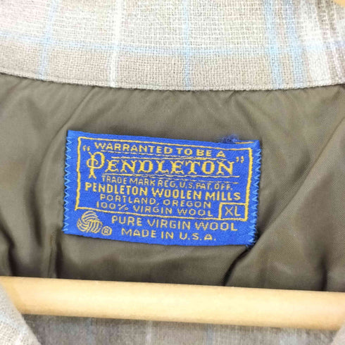 ペンドルトン PENDLETON 60~70S BORD オープンカラー ボックス 両胸フラップ チェック シャツ メンズ import:XL