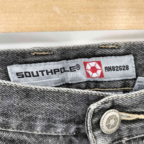 サウスポール SOUTHPOLE 90~00s バギーフィット ブラックデニムパンツ メンズ 42