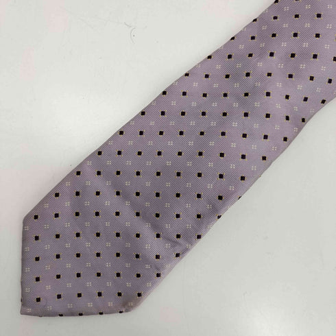 アクアスキュータム AQUASCUTUM 総柄 ダイヤ 絹 シルク 100% ネクタイ メンズ