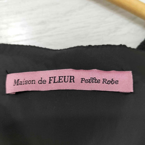 メゾンドフルール Maison de FLEUR 23AW ふくれジャガードリボンキャミワンピース レディース FREE