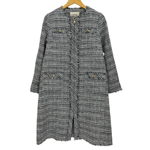 レッセパッセ LAISSE PASSE MIXツイードノーカラーコート レディース JPN:40