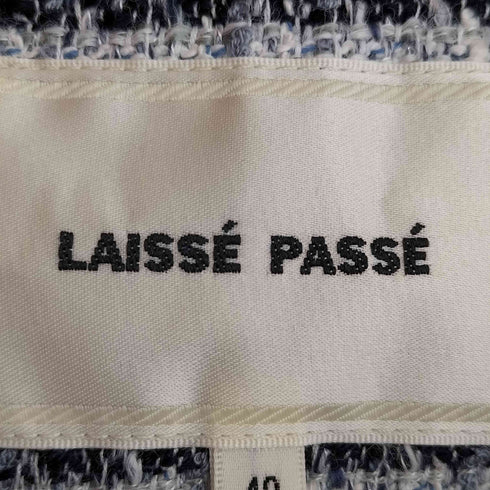 レッセパッセ LAISSE PASSE MIXツイードノーカラーコート レディース JPN:40