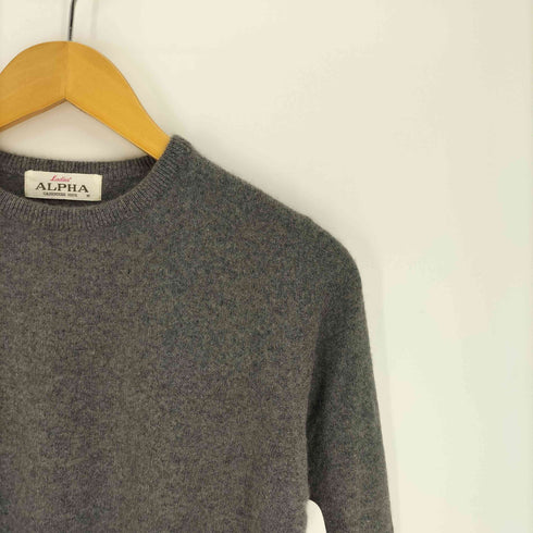 ALPHA カシミア100 クルーネックニット レディース JPN:M