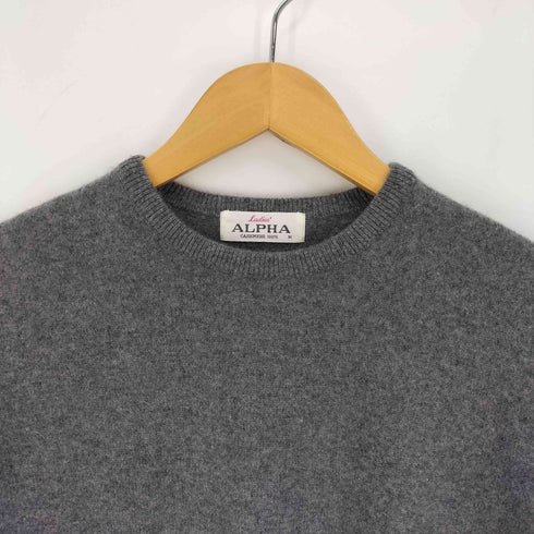 ALPHA カシミア100 クルーネックニット レディース JPN:M