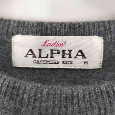 ALPHA カシミア100 クルーネックニット レディース JPN:M