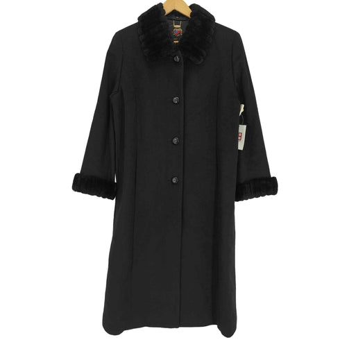 RANDERS cashmere nutria fur ヌトーリアファー カシミヤ100ステンカラーコート レディース JPN:9号