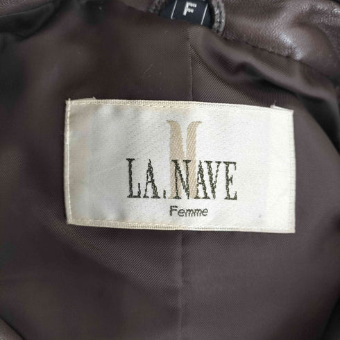 LA NAVE Femme 変形ラムレザーコート レディース FREE
