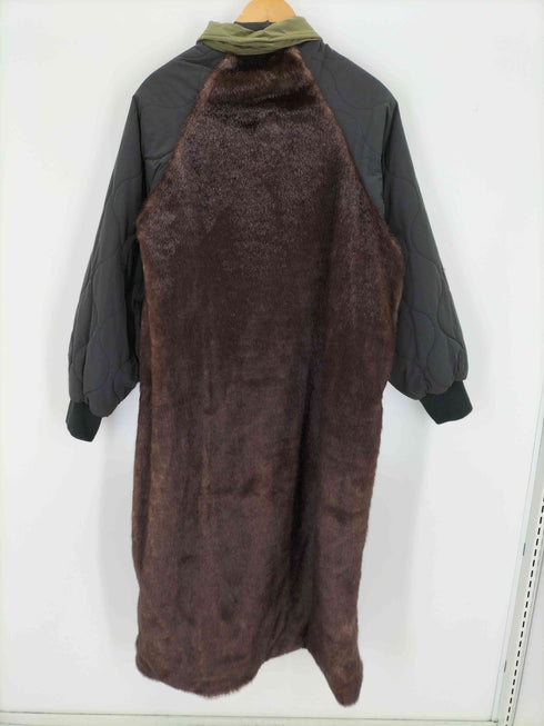 ラインヴァンド LEINWANDE 20AW フェイクファーキルティングコート メンズ FREE
