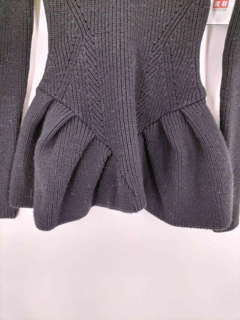 ジョンローレンスサリバン JOHN LAWRENCE SULLIVAN RIBBED PEPLUM HI-NECK KNIT SWEATER レディース OS