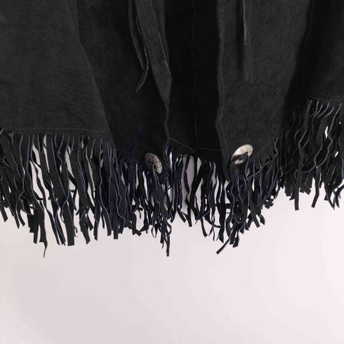 レザー スウェード フリンジ ベスト コンチョ メンズ XL