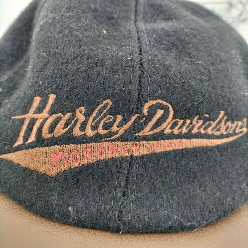 ハーレーダビッドソン HARLEY-DAVIDSON 90s USA製 ロゴ刺繍 ウールキャップ メンズ