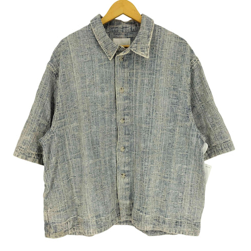 ザラ ZARA テクスチャー ジャガード 半袖 シャツ メンズ import:XL