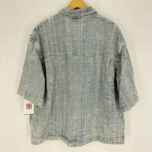 ザラ ZARA テクスチャー ジャガード 半袖 シャツ メンズ import:XL