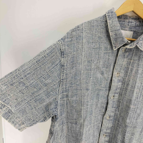 ザラ ZARA テクスチャー ジャガード 半袖 シャツ メンズ import:XL