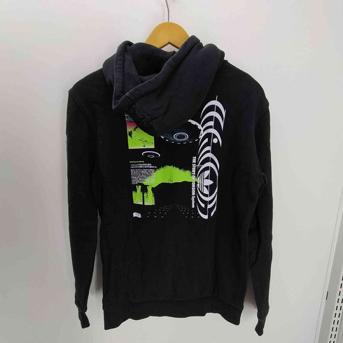 アディダス adidas TORSION トレフォイルロゴ 両面 グラフィック プリント フーディー パーカー メンズ import:M