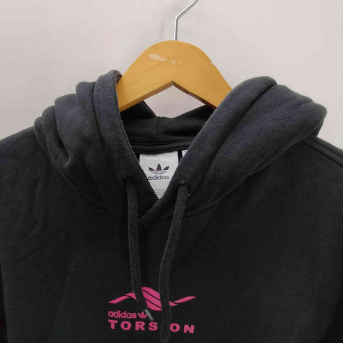 アディダス adidas TORSION トレフォイルロゴ 両面 グラフィック プリント フーディー パーカー メンズ import:M