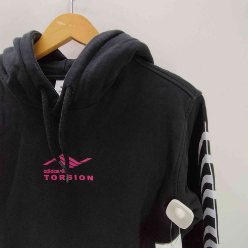 アディダス adidas TORSION トレフォイルロゴ 両面 グラフィック プリント フーディー パーカー メンズ import:M