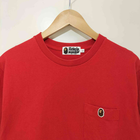 アベイシングエイプ A BATHING APE APE HEAD ONE POINT RELAXED FIT POCKET TEE メンズ JPN:L