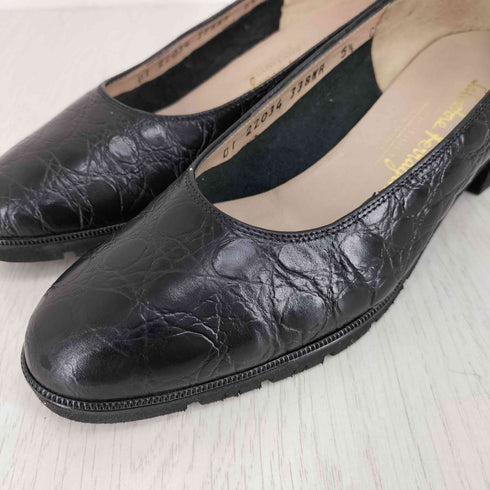 サルヴァトーレフェラガモ Salvatore Ferragamo 型押し パンプス レディース 5 1/2