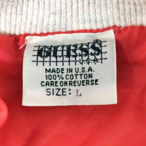 ゲス GUESS 90S MADE IN USA コットンスウェットスタジャン メンズ import:L