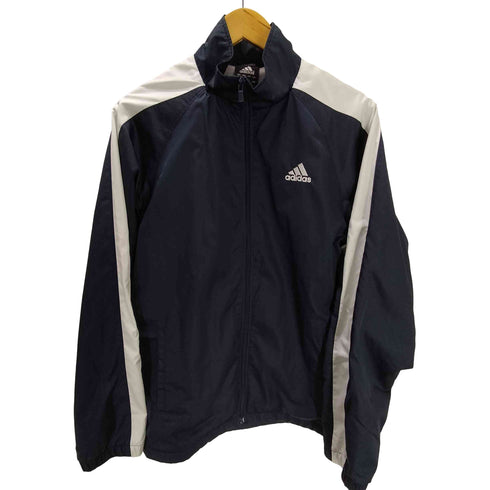 アディダス adidas 00S 万国旗タグ Clima365 パフォーマンス ロゴ 刺繍 シャドーストライプ ショルダーライン ブルゾン ジャケット 裾 ドローコード メンズ import:L