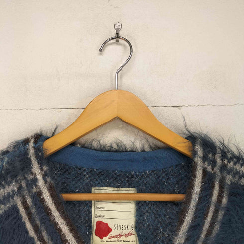 セヴシグ SEVESKIG 25aw Lustre Check Knit Cardigan メンズ L