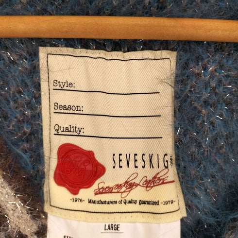 セヴシグ SEVESKIG 25aw Lustre Check Knit Cardigan メンズ L
