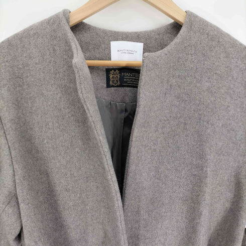 ビューティーアンドユースユナイテッドアローズ BEAUTY & YOUTH UNITED ARROWS 21AW MANTECOノーカラー ベルト ロング コート レディース import:S