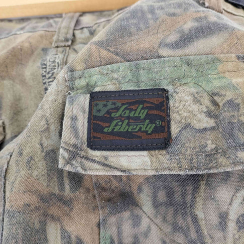 リバティ LIBERTY 90S USA製 迷彩柄 リアルツリーカモ サイドアジャスター ドローコード 50/50 ポリコットン カーゴ パンツ メンズ