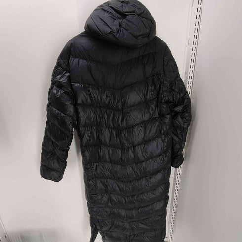 アディダス adidas パフォーマンスロゴ プリント スリーストライプライン フーデッド ロング ダウン ベンチ コート メンズ import:M