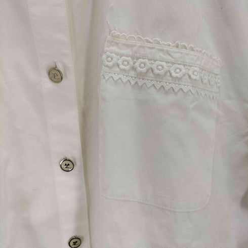 クレージュ courreges レース刺しゅう シャツ レディース 9R