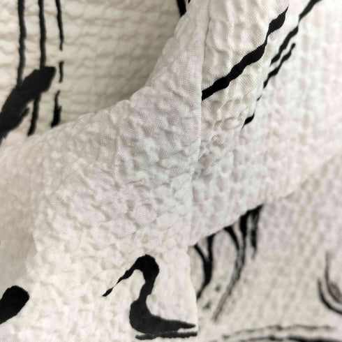 ザラ ZARA REGULAR FIT 総柄 オープンカラー S/S シアサッカー シャツ メンズ import:M