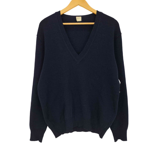 セントジェームス SAINT JAMES 70-80s フランス軍 納入 Vネック セーター メンズ 184/86 112