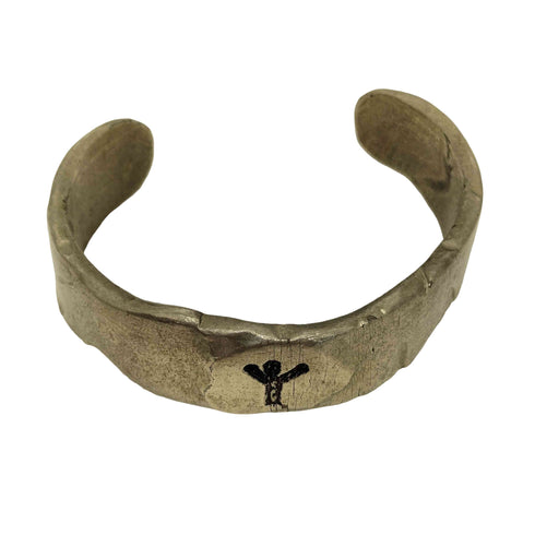 ルーン文字刻印 シルバー ビンテージバングル メンズ