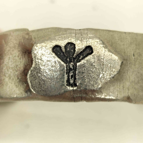 ルーン文字刻印 シルバー ビンテージバングル メンズ