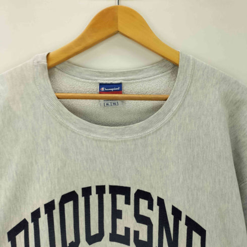 チャンピオン Champion 00S メキシコ製 三色タグ Reverse Weave リバースウィーブ DUQUESNE アーチ プリント カレッジ スウェット トレーナー 袖目付き ビッグサイズ メンズ import:XL