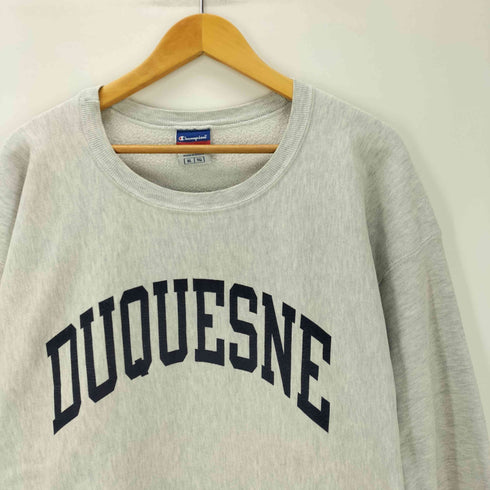 チャンピオン Champion 00S メキシコ製 三色タグ Reverse Weave リバースウィーブ DUQUESNE アーチ プリント カレッジ スウェット トレーナー 袖目付き ビッグサイズ メンズ import:XL