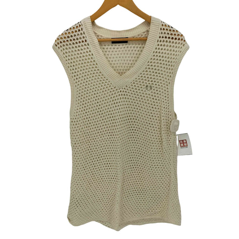 フレッドペリー FRED PERRY Lace Knitted V Neck Sleeveless Jumper レース ニット Vネック スリーブレス ジャンパー メンズ import:M